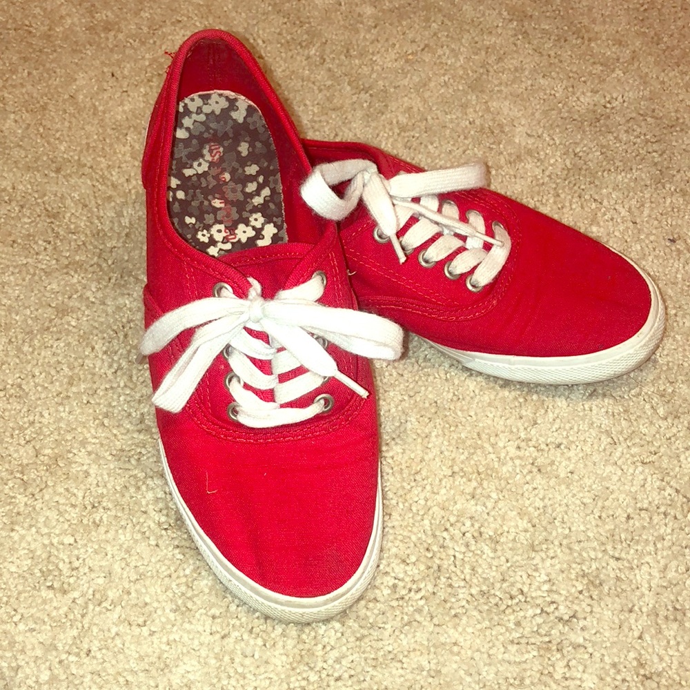 Red fashion sneakers